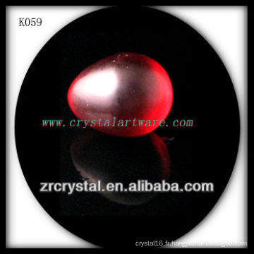 oeuf de cristal rouge K059-A